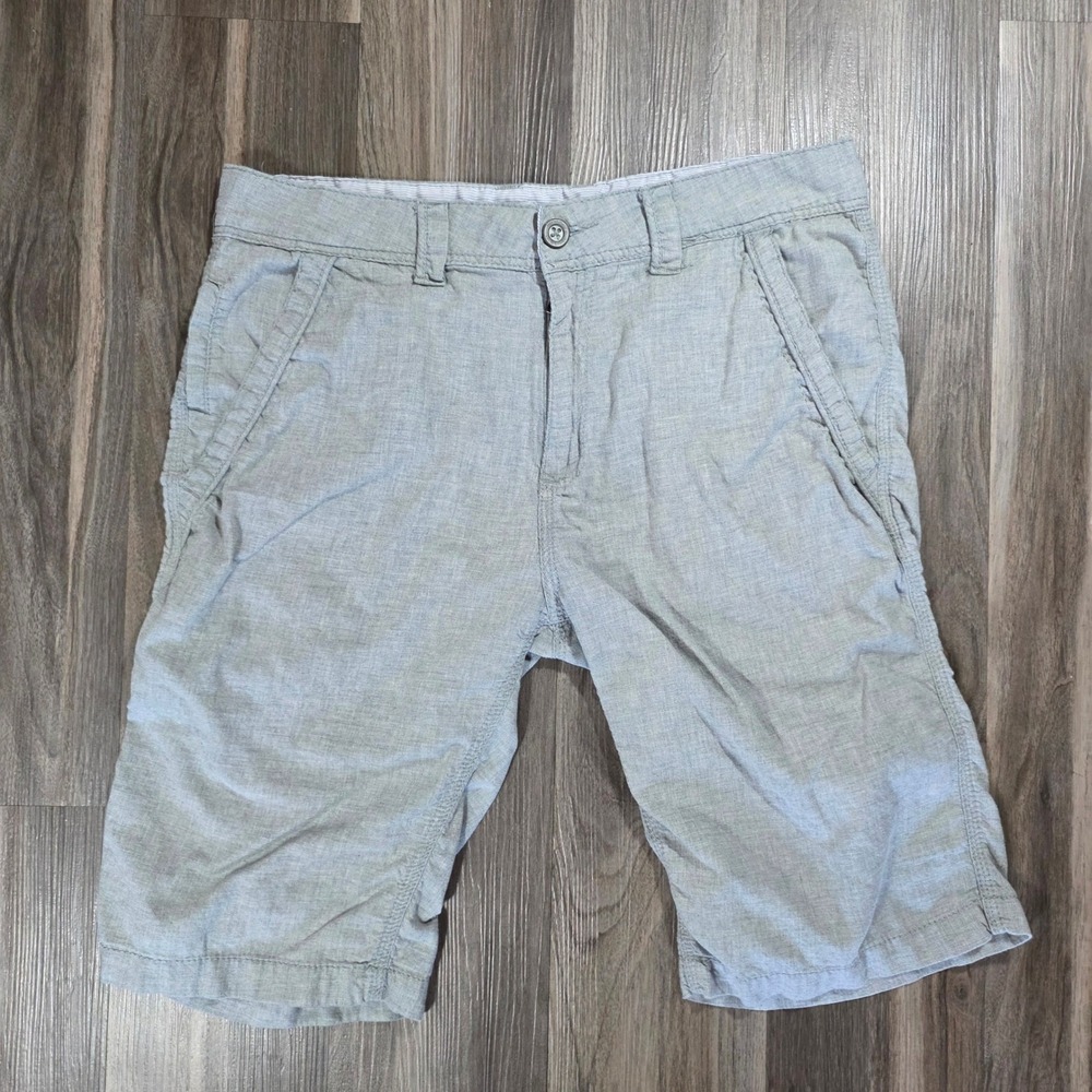 Buckle Black West Coast Slim Mens Gray Cotton Shorts Size 34 Casual Summer